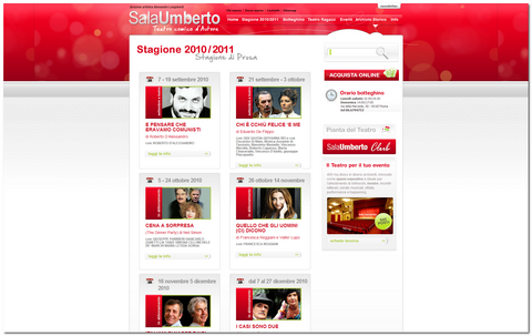 Sala Umberto calendario completo della stagione 2010/2011